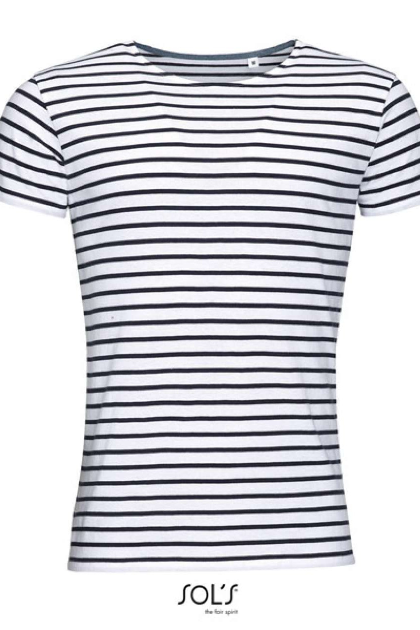 SOL'S MILES MEN - ROUND NECK STRIPED T-SHIRT