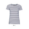 SOL'S MILES WOMEN - ROUND NECK STRIPED T-SHIRT