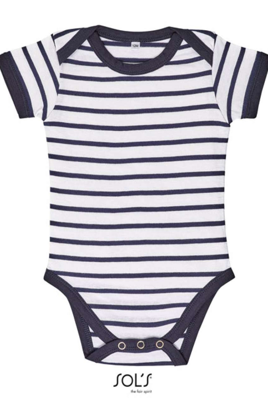 SOL'S MILES BABY - STRIPED BODYSUIT