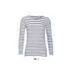 SOL'S MARINE WOMEN - LONG SLEEVE STRIPED T-SHIRT