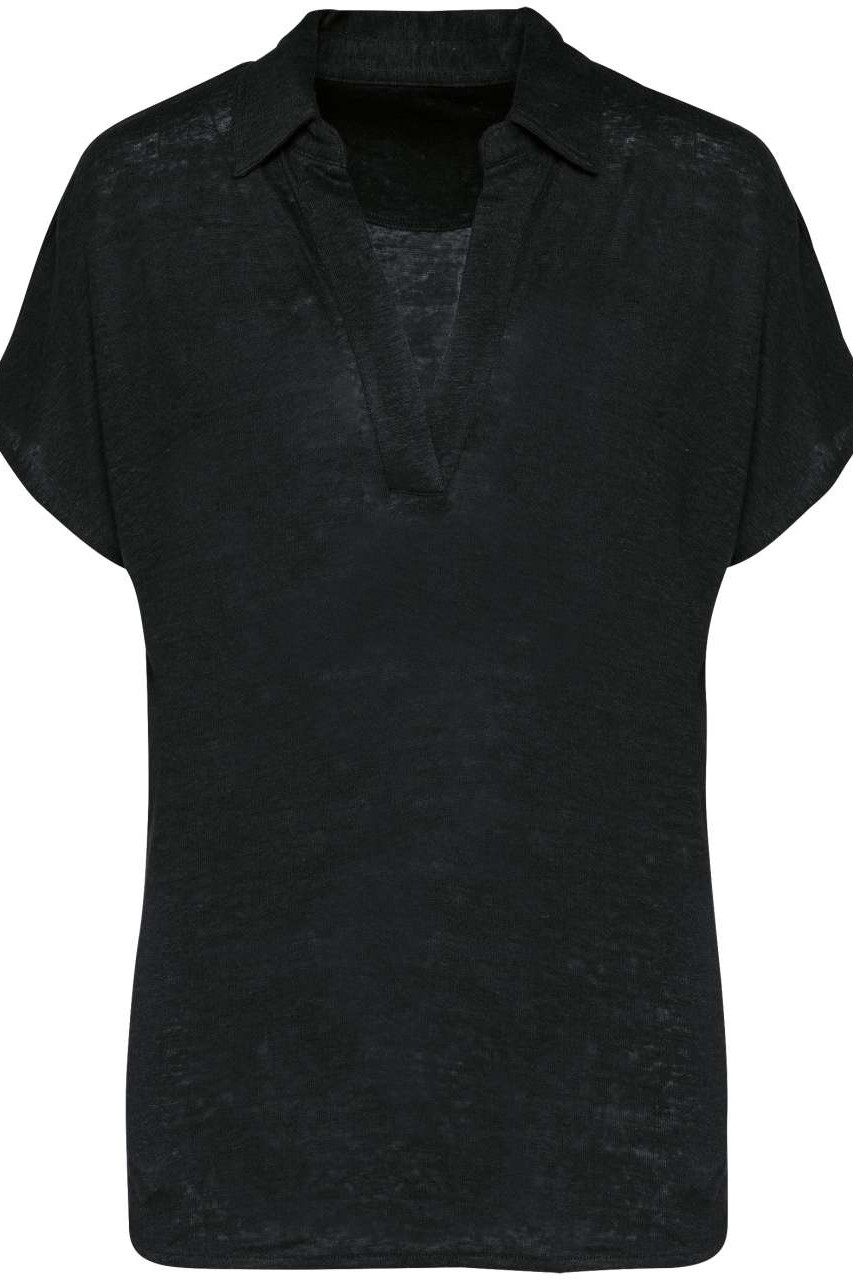 LADIES’ LINEN POLO SHIRT