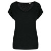 LADIES' V-NECK LINEN T-SHIRT