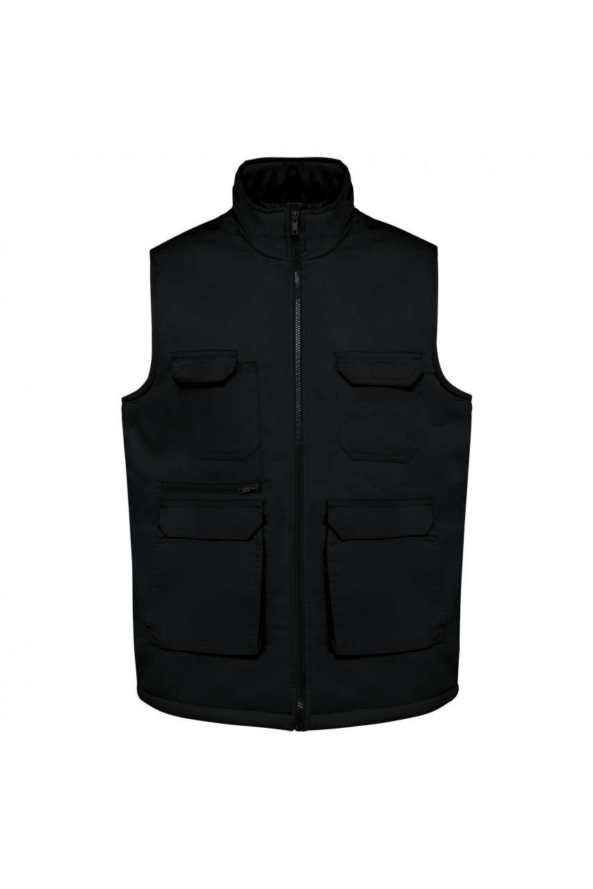 UNISEX PADDED MULTI-POCKET POLYCOTTON VEST
