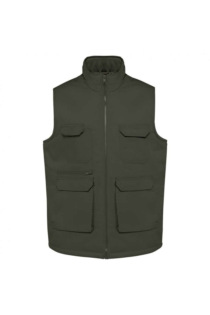 UNISEX PADDED MULTI-POCKET POLYCOTTON VEST