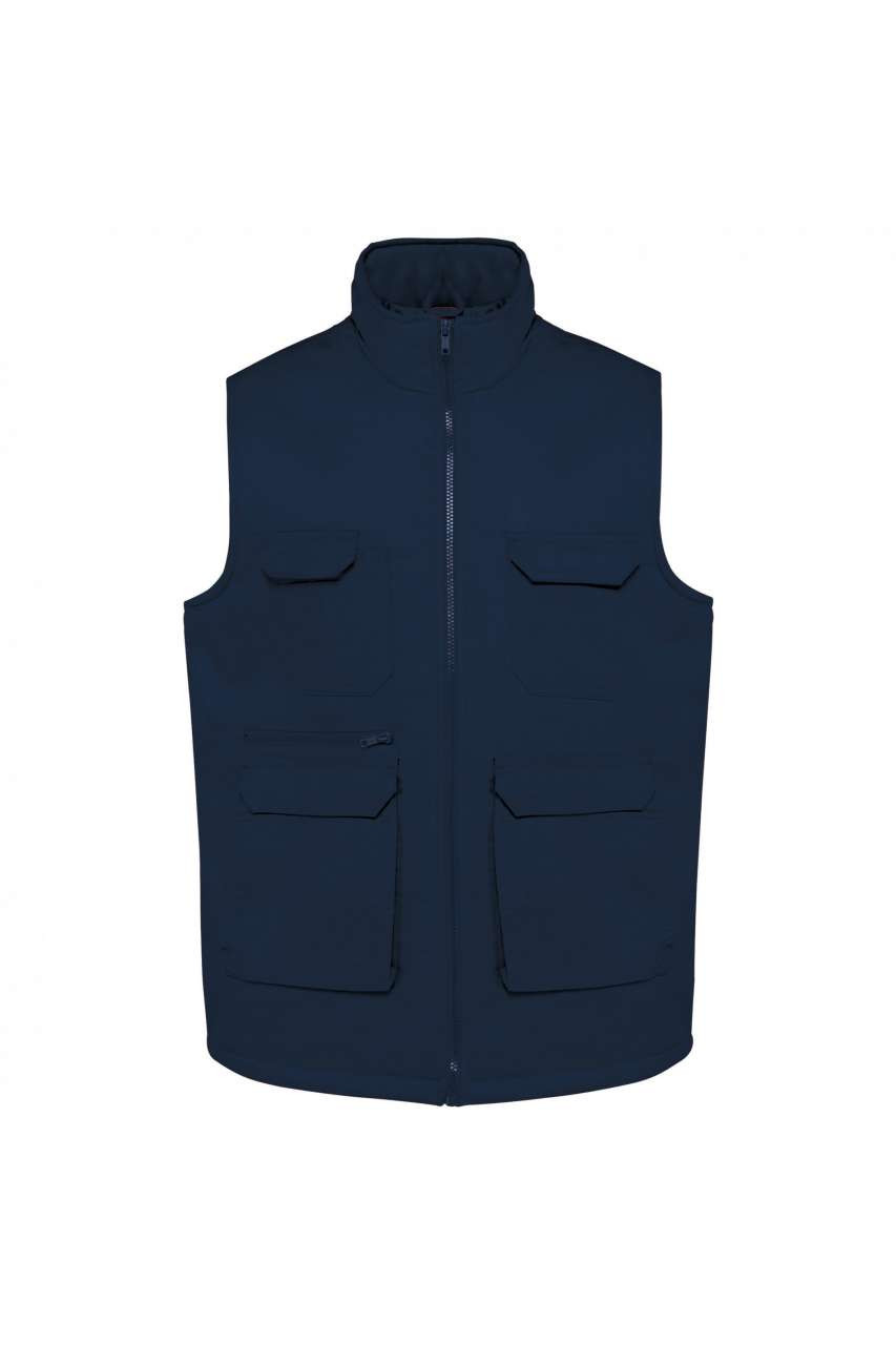 UNISEX PADDED MULTI-POCKET POLYCOTTON VEST