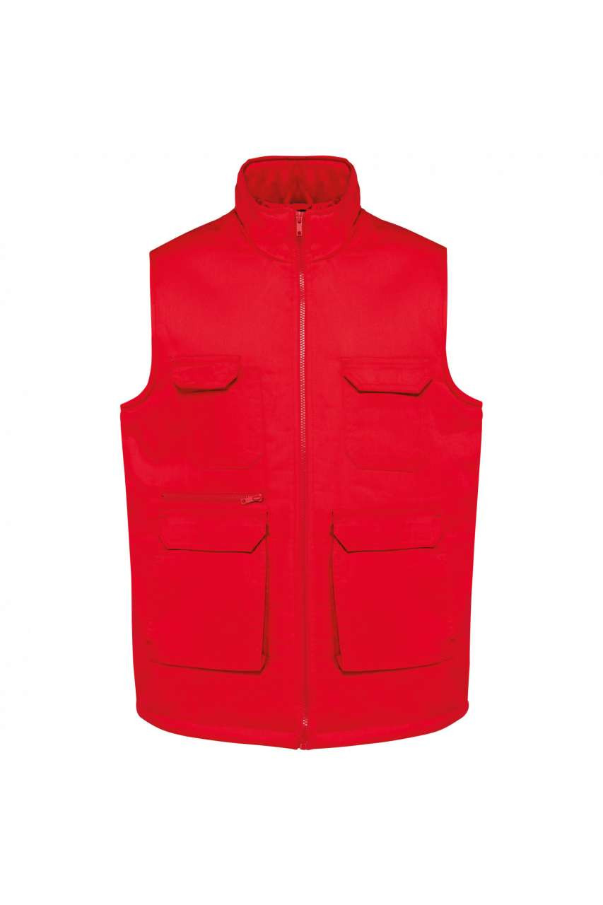UNISEX PADDED MULTI-POCKET POLYCOTTON VEST