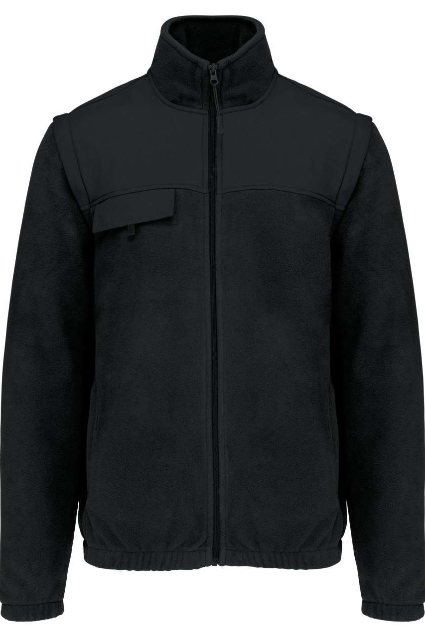 FLEECE JACKET WITH REMOVABLE SLEEVES