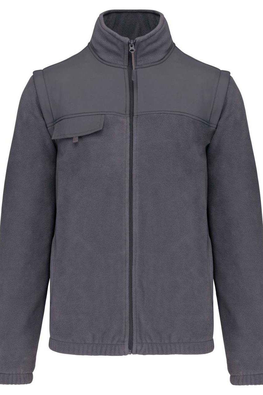 FLEECE JACKET WITH REMOVABLE SLEEVES