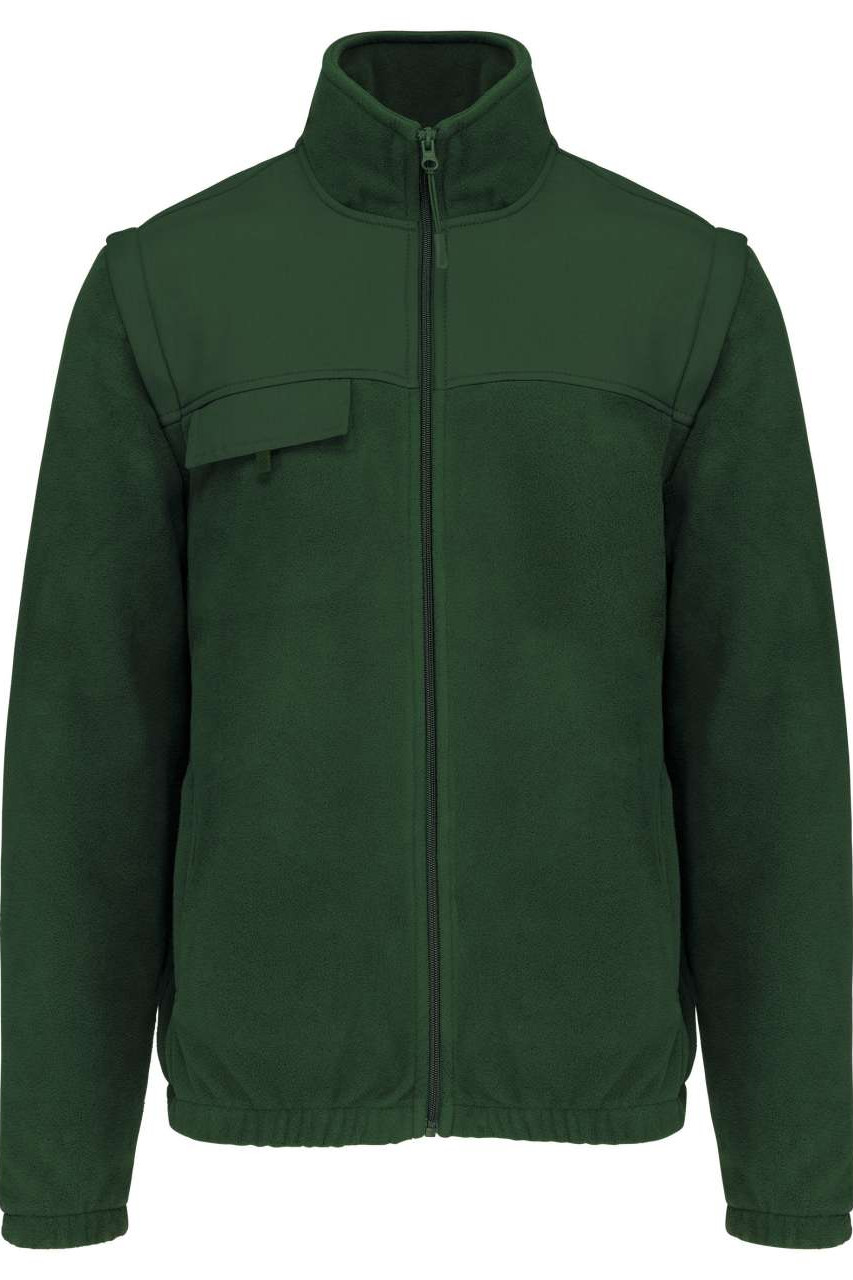 FLEECE JACKET WITH REMOVABLE SLEEVES