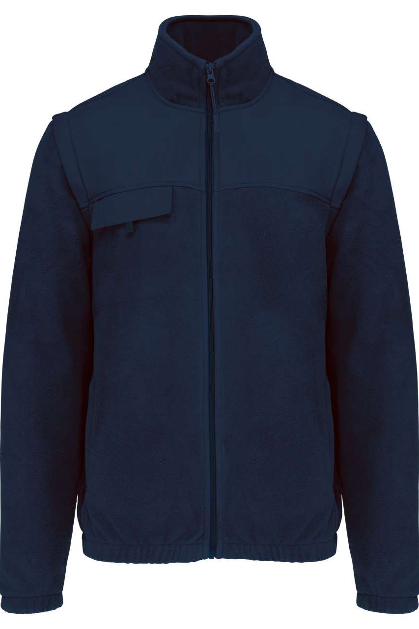 FLEECE JACKET WITH REMOVABLE SLEEVES
