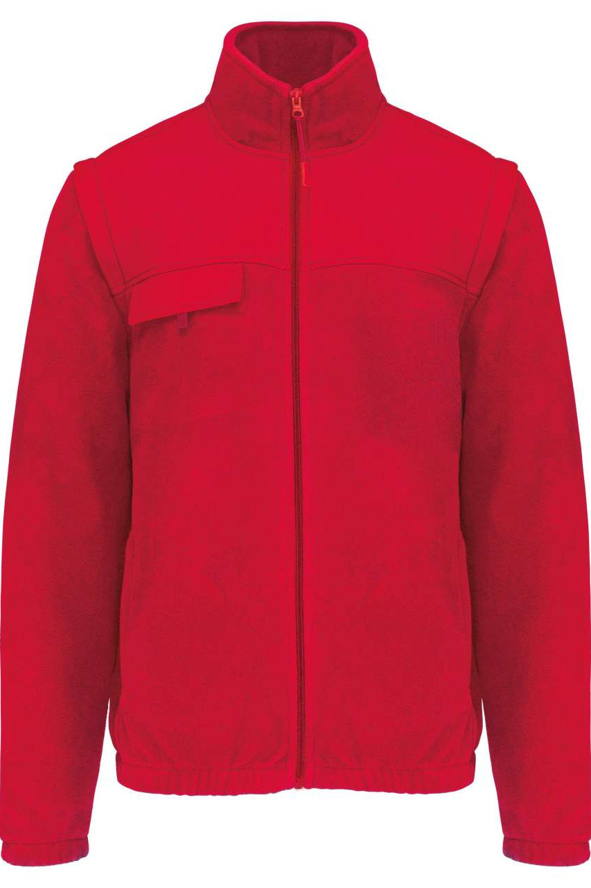 FLEECE JACKET WITH REMOVABLE SLEEVES