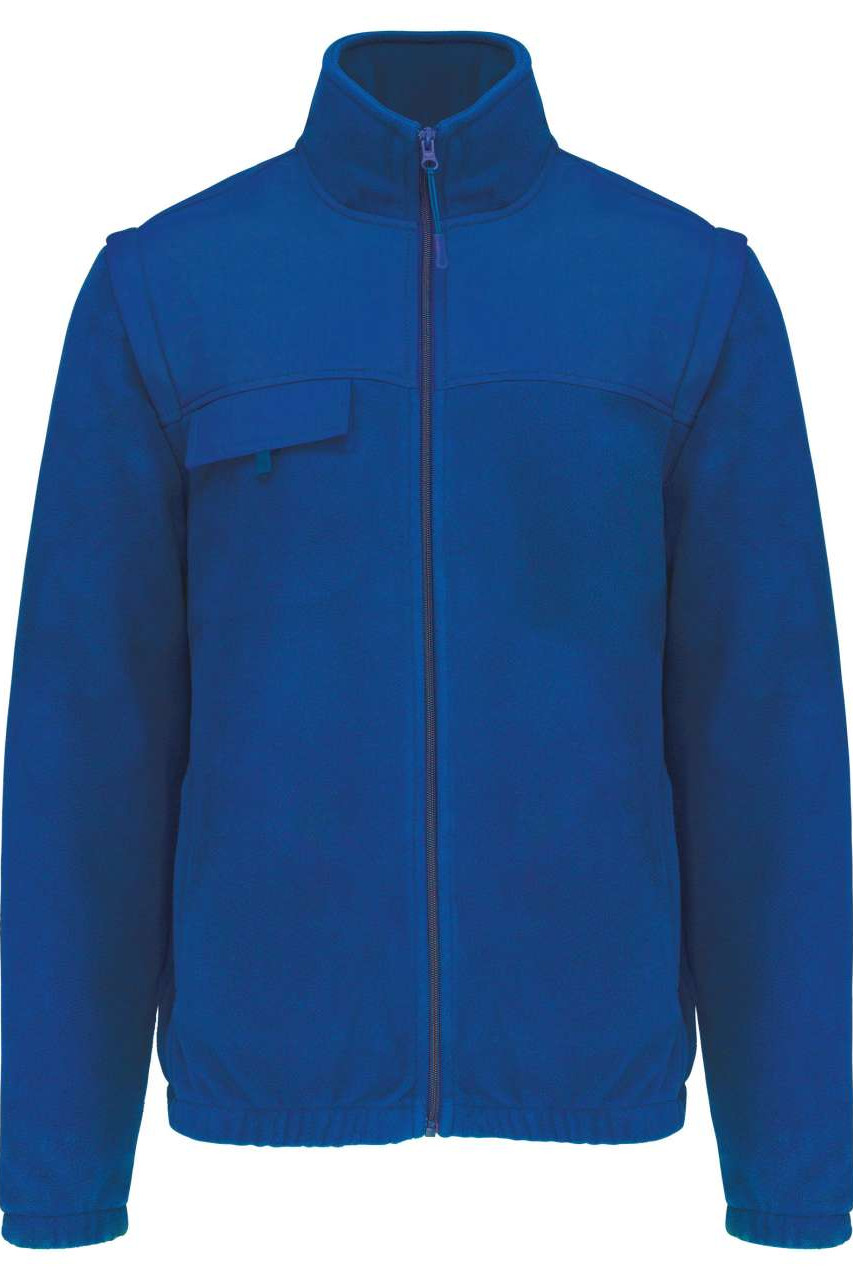 FLEECE JACKET WITH REMOVABLE SLEEVES