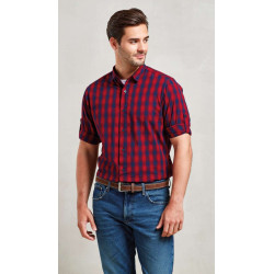 'MULLIGAN' CHECK - MEN'S LONG SLEEVE COTTON SHIRT