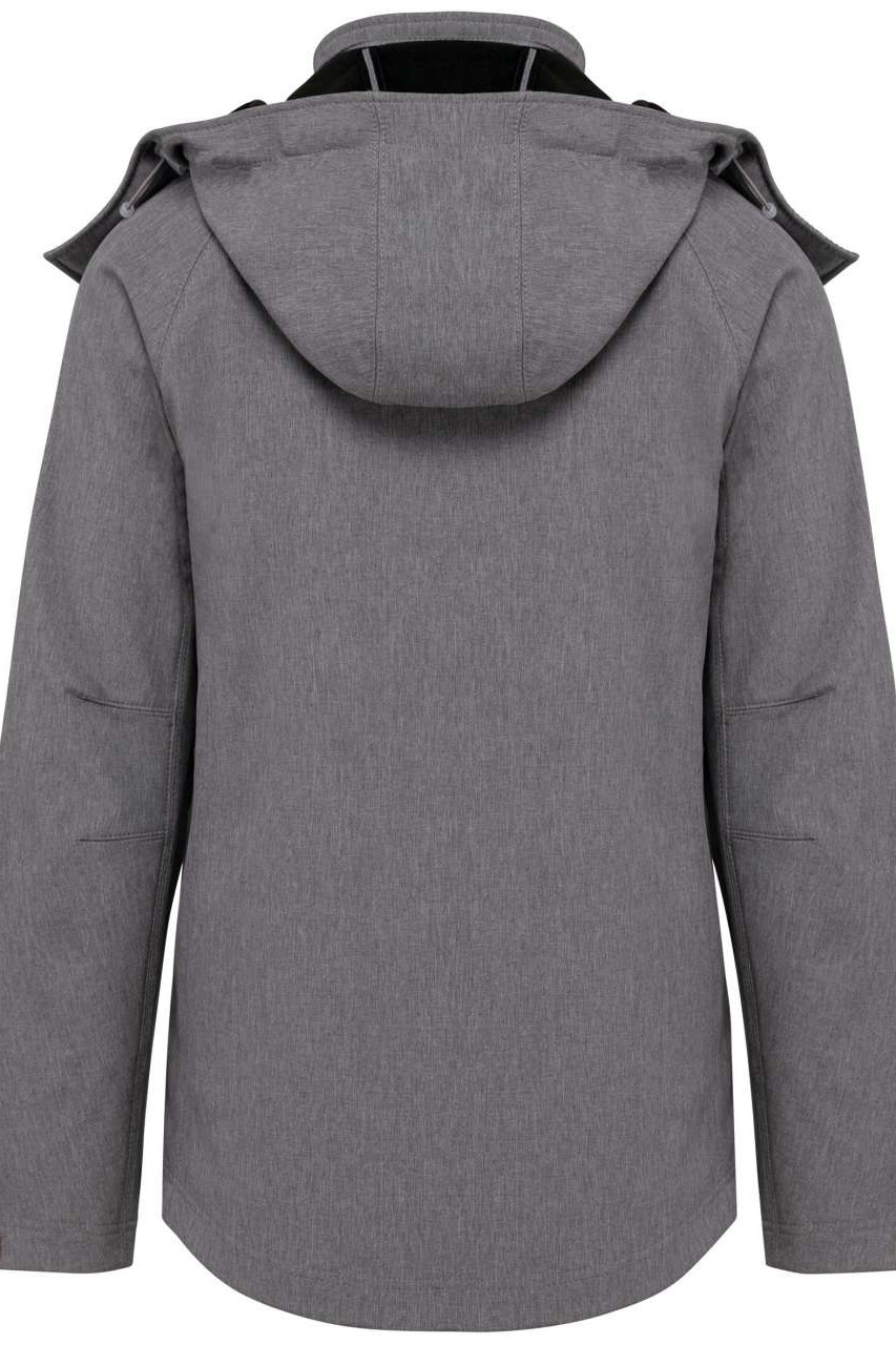 LADIES' DETACHABLE HOODED SOFTSHELL JACKET