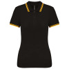 LADIE'S SHORT-SLEEVED POLOSHIRT WITH CONTRASTING PIPING