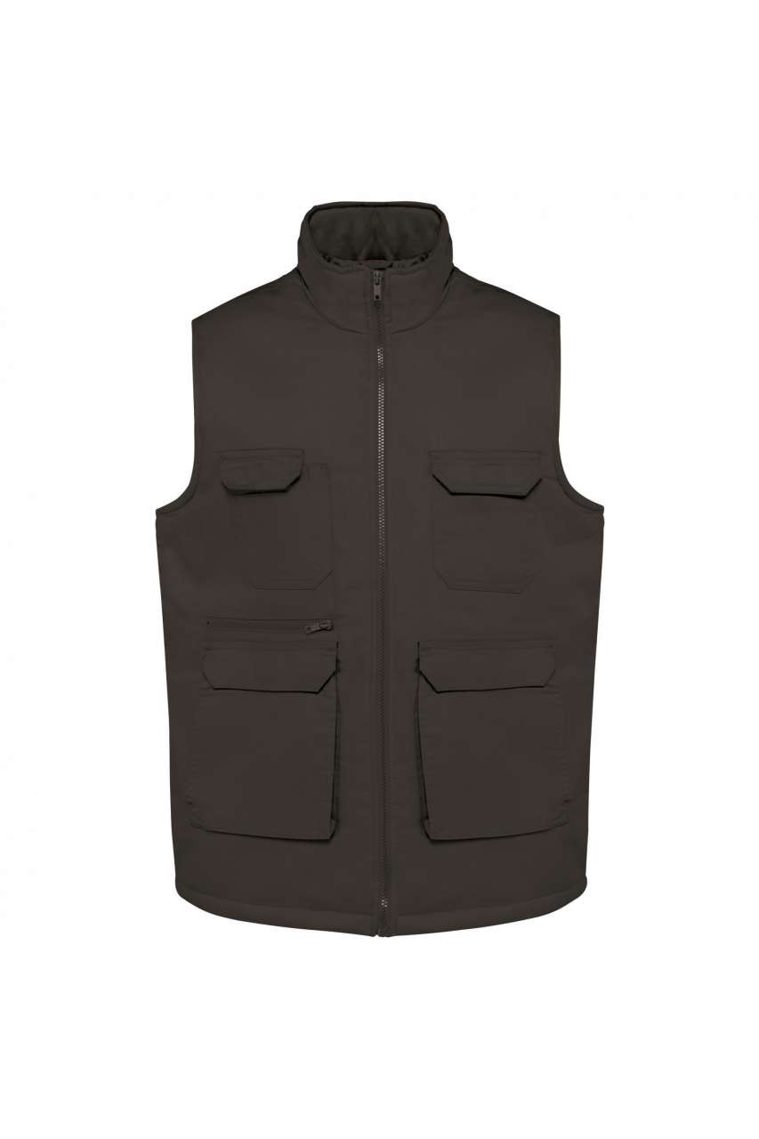 UNISEX PADDED MULTI-POCKET POLYCOTTON VEST