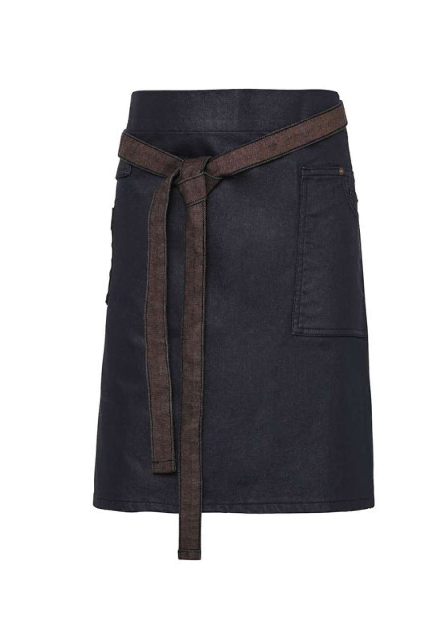 'DIVISION' WAXED LOOK DENIM WAIST APRON